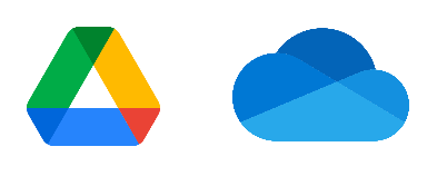 Google DriveとOneDriveのロゴ